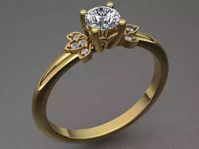 Tiffany Style Engagement Ring 3D print model