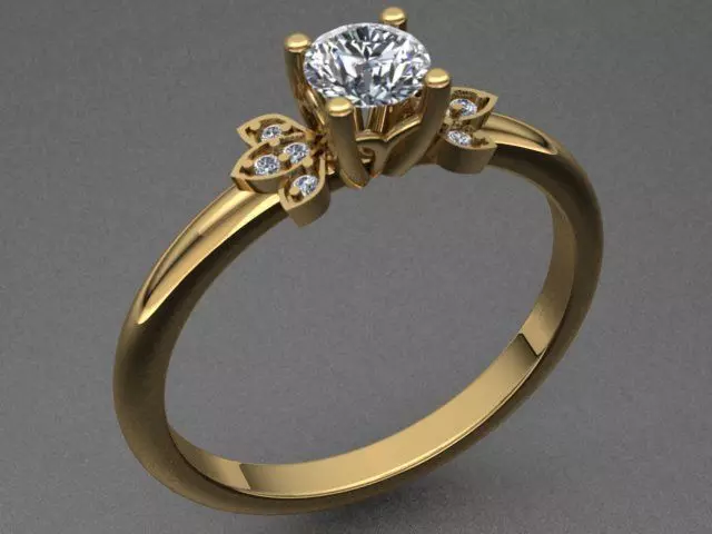 Tiffany Style Engagement Ring 3D print model