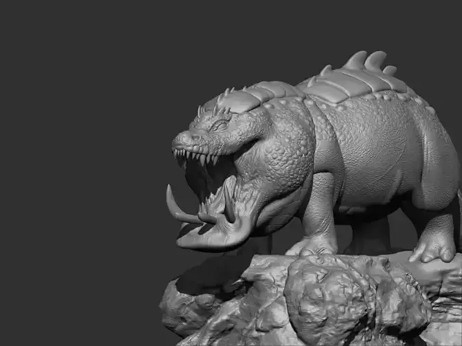 Chimera 3d print model two crocodiles