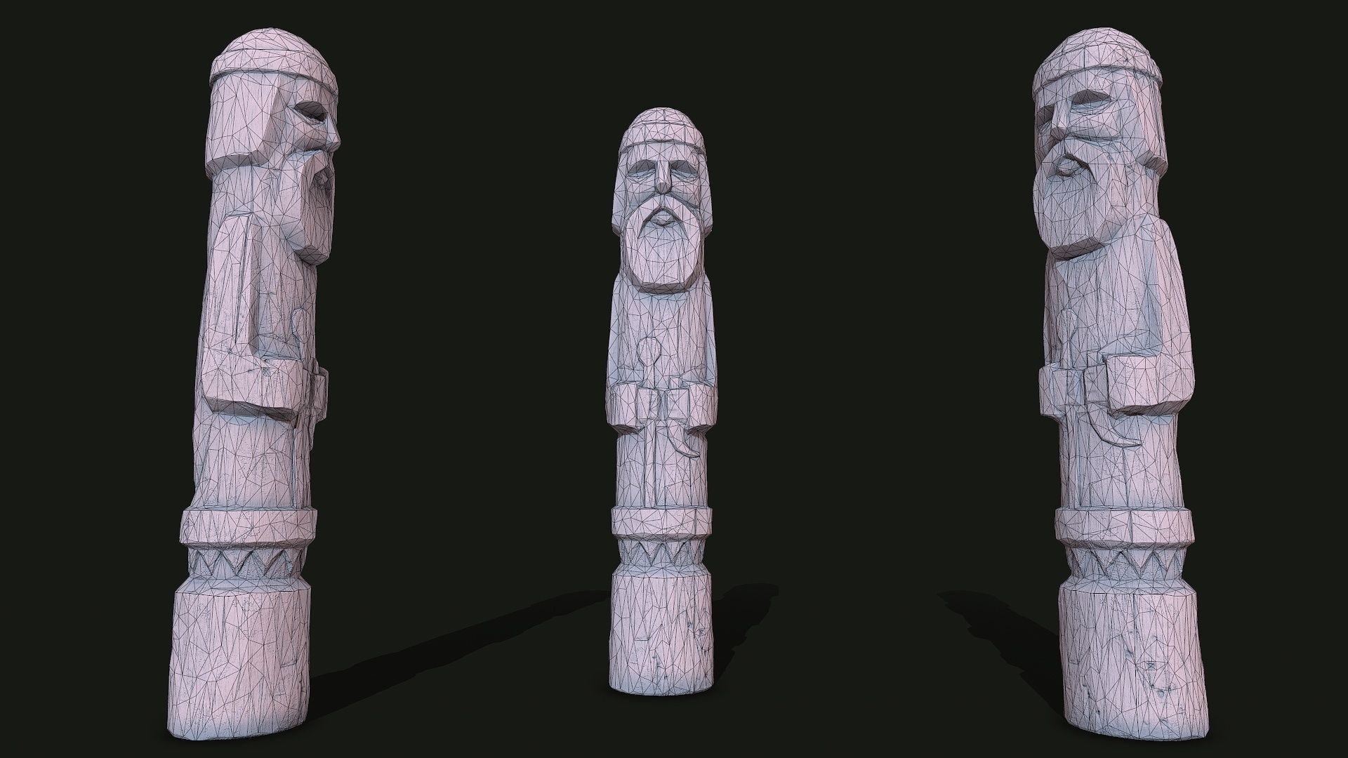 Wood Totems Pagan Deities Collections Low-poly 3D model_18