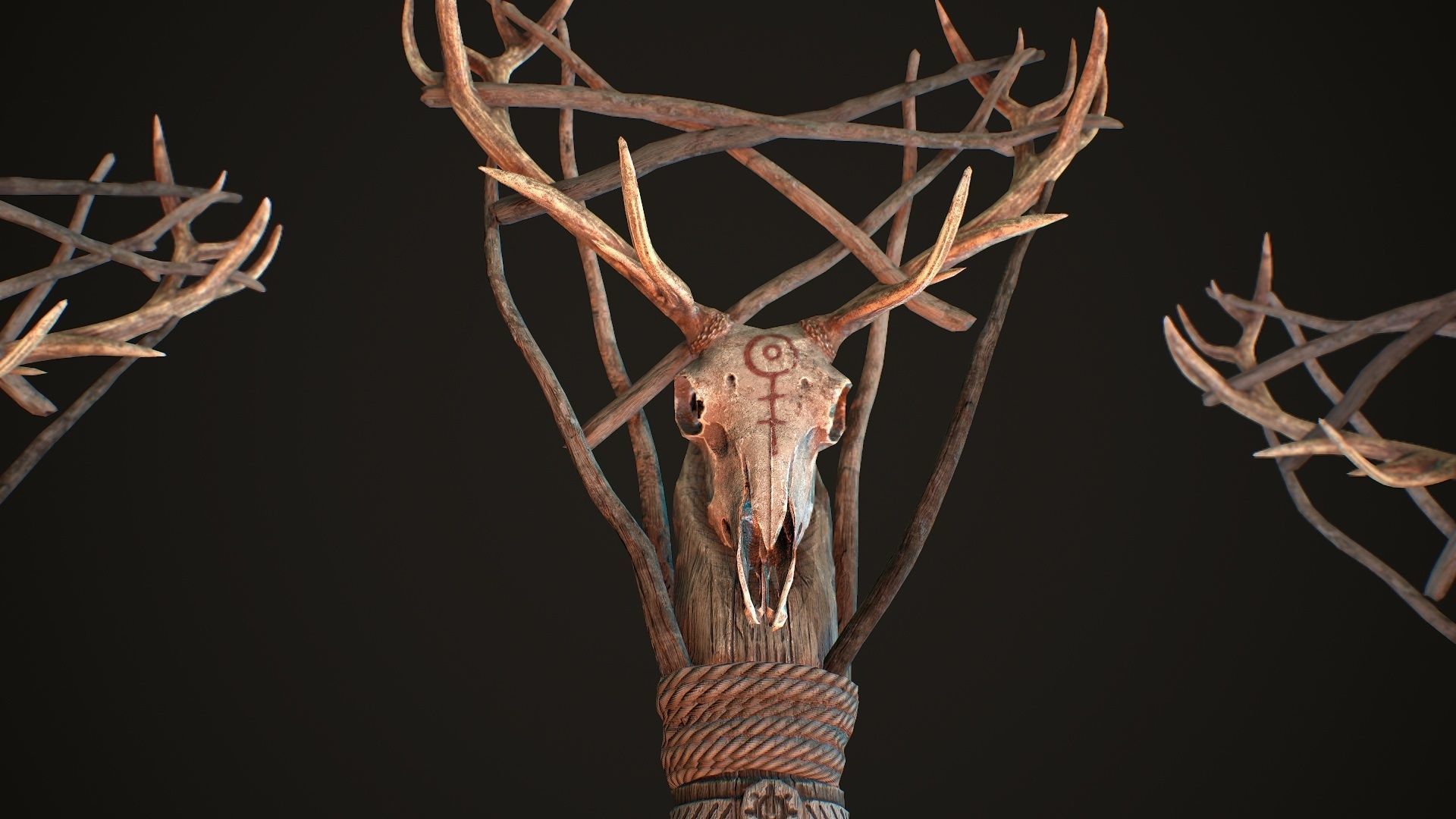 Wood Totems Pagan Deities Collections Low-poly 3D model_1