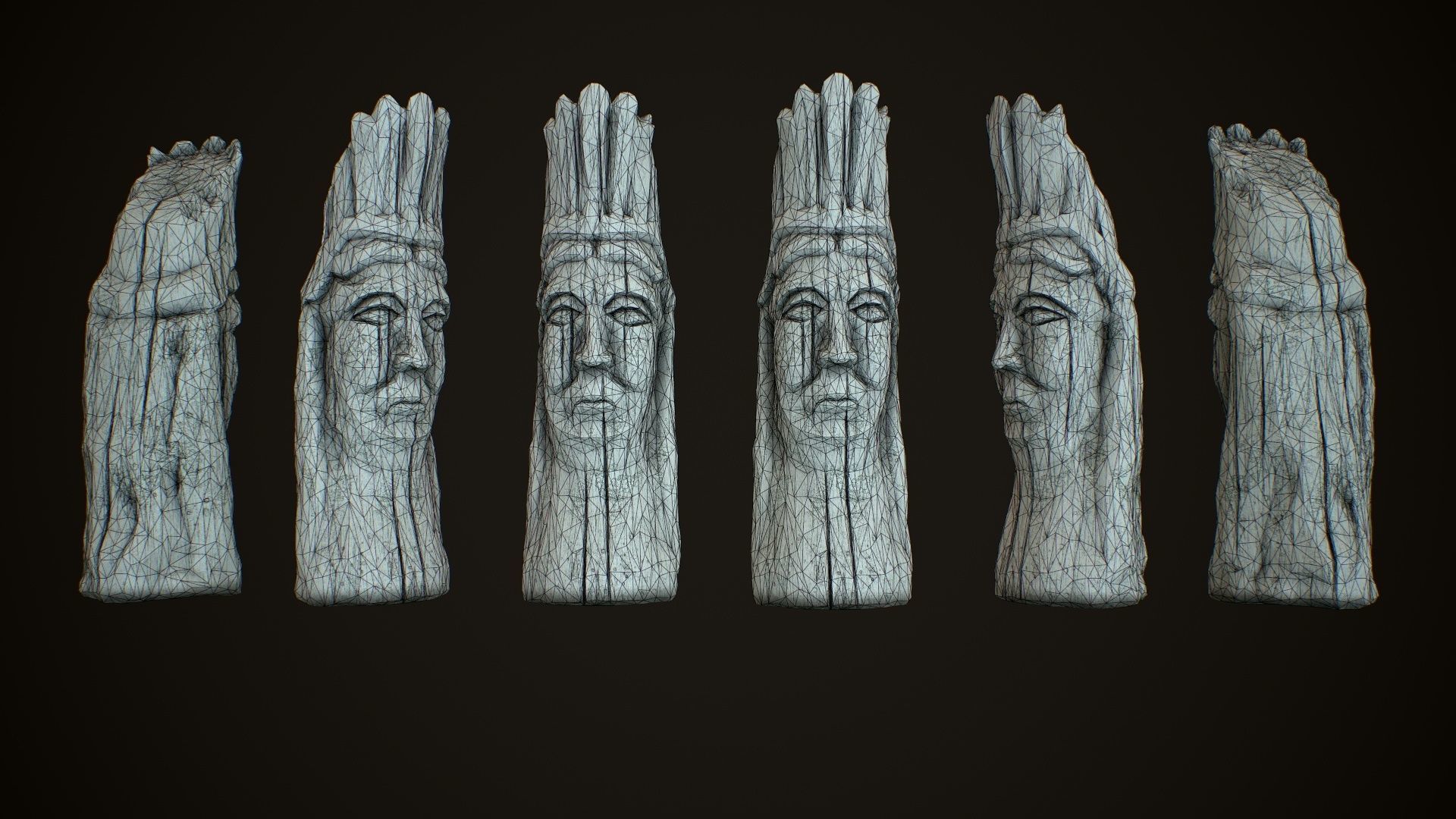 Wood Totems Pagan Deities Collections Low-poly 3D model_14