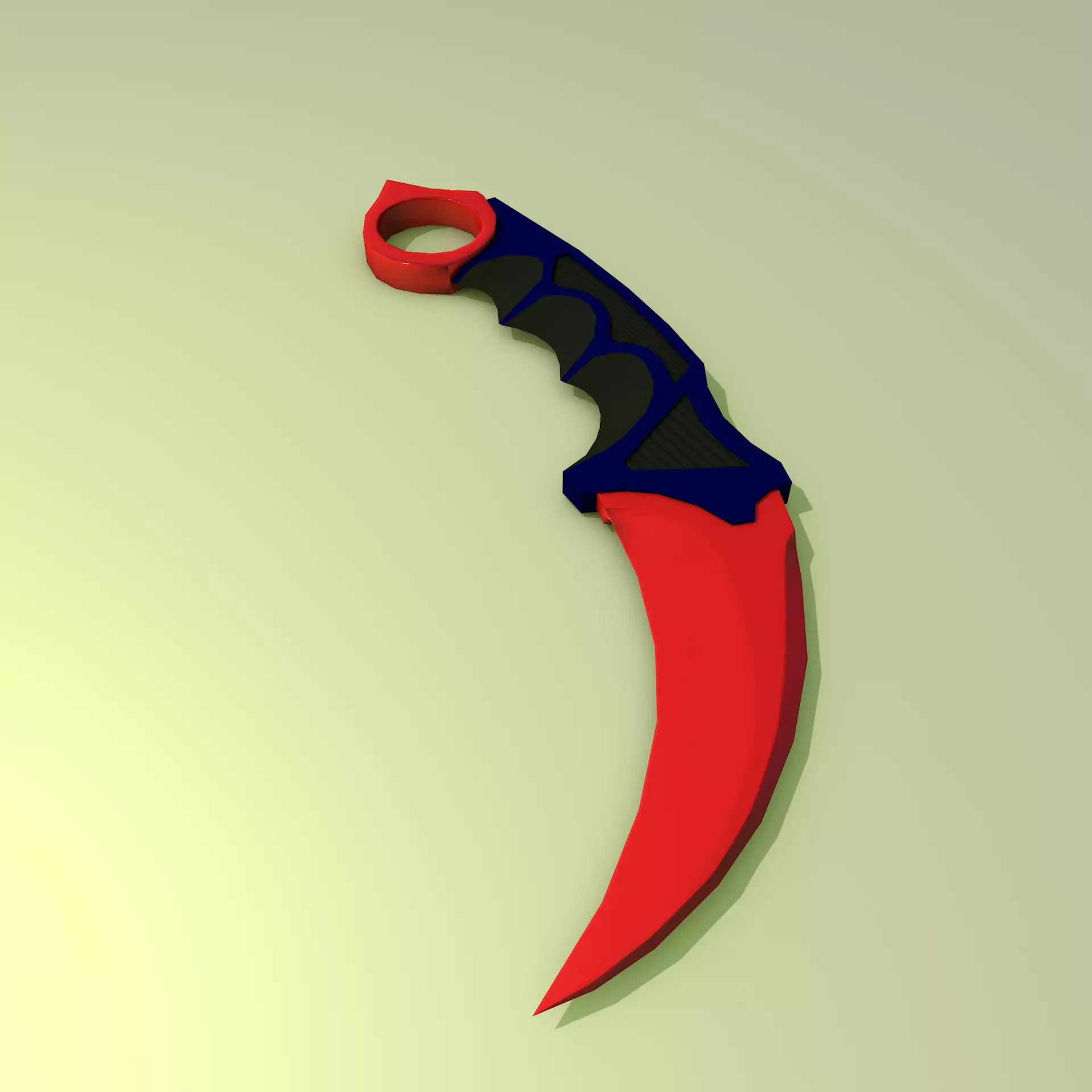 Kerambit knife RBR low-poly game ready Low-poly 3D model