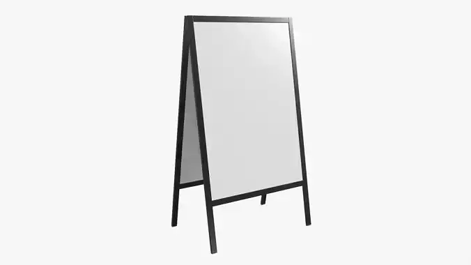 Advertising stand street mockup 01 3D model