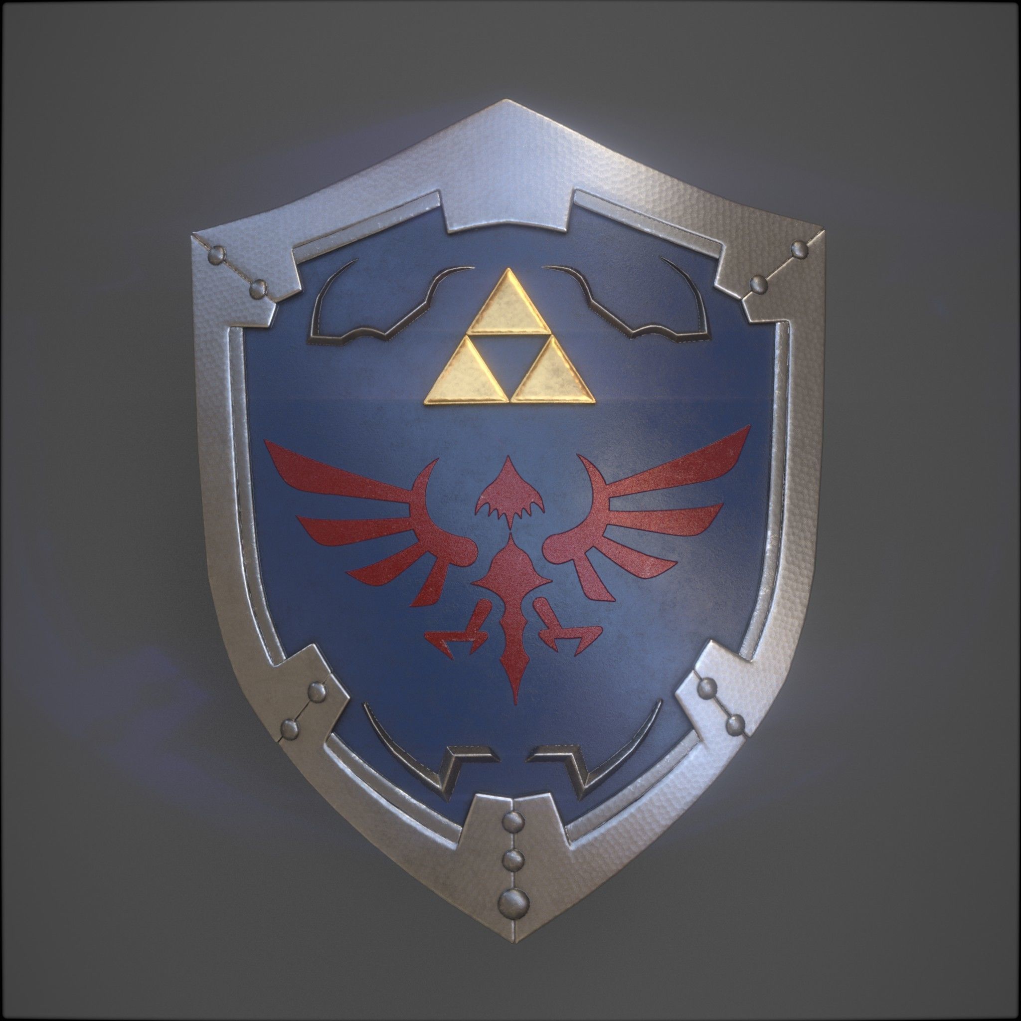HYLIAN SHIELD THE LEGEND OF ZELDA UE4 Low-poly 3D model_2