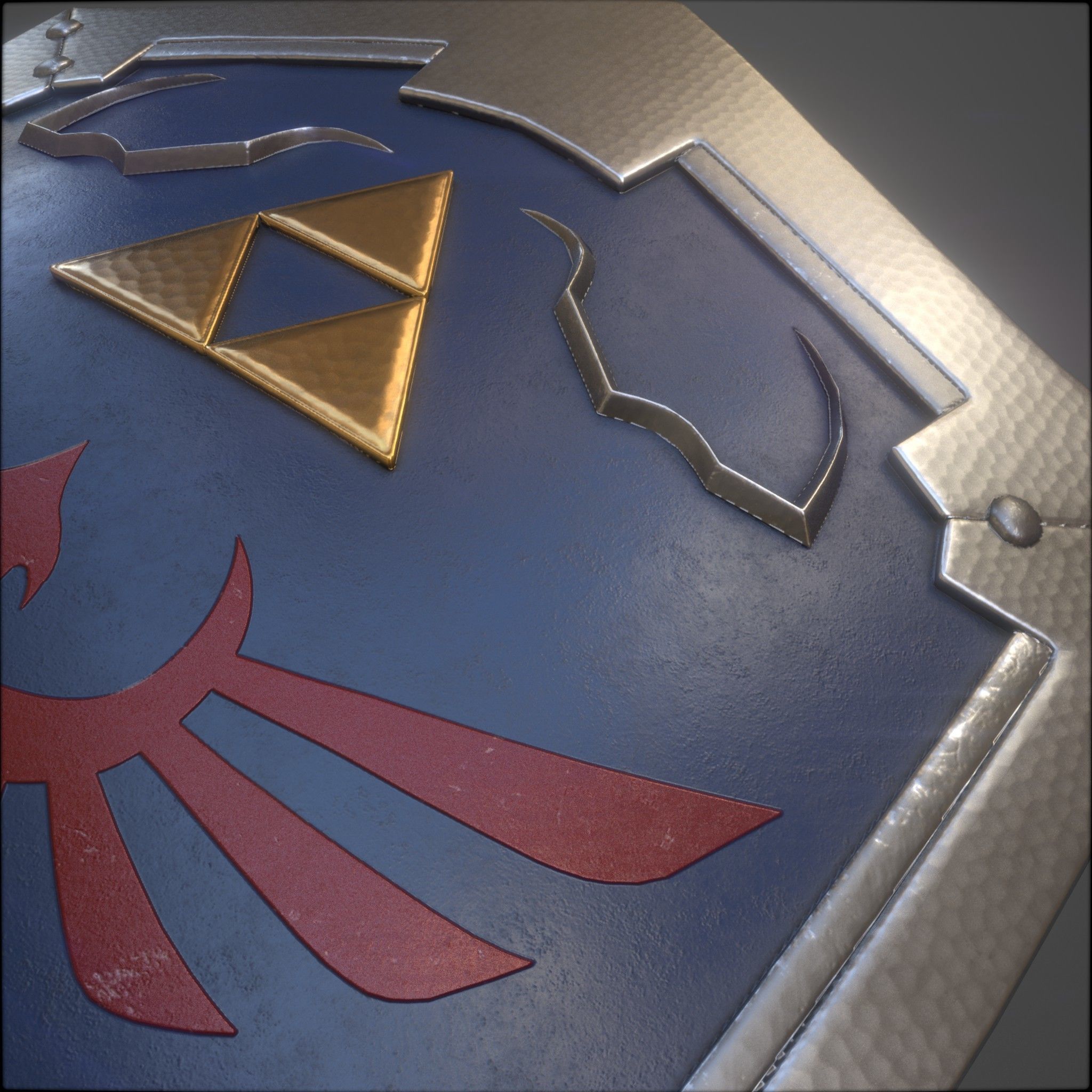HYLIAN SHIELD THE LEGEND OF ZELDA UE4 Low-poly 3D model_4