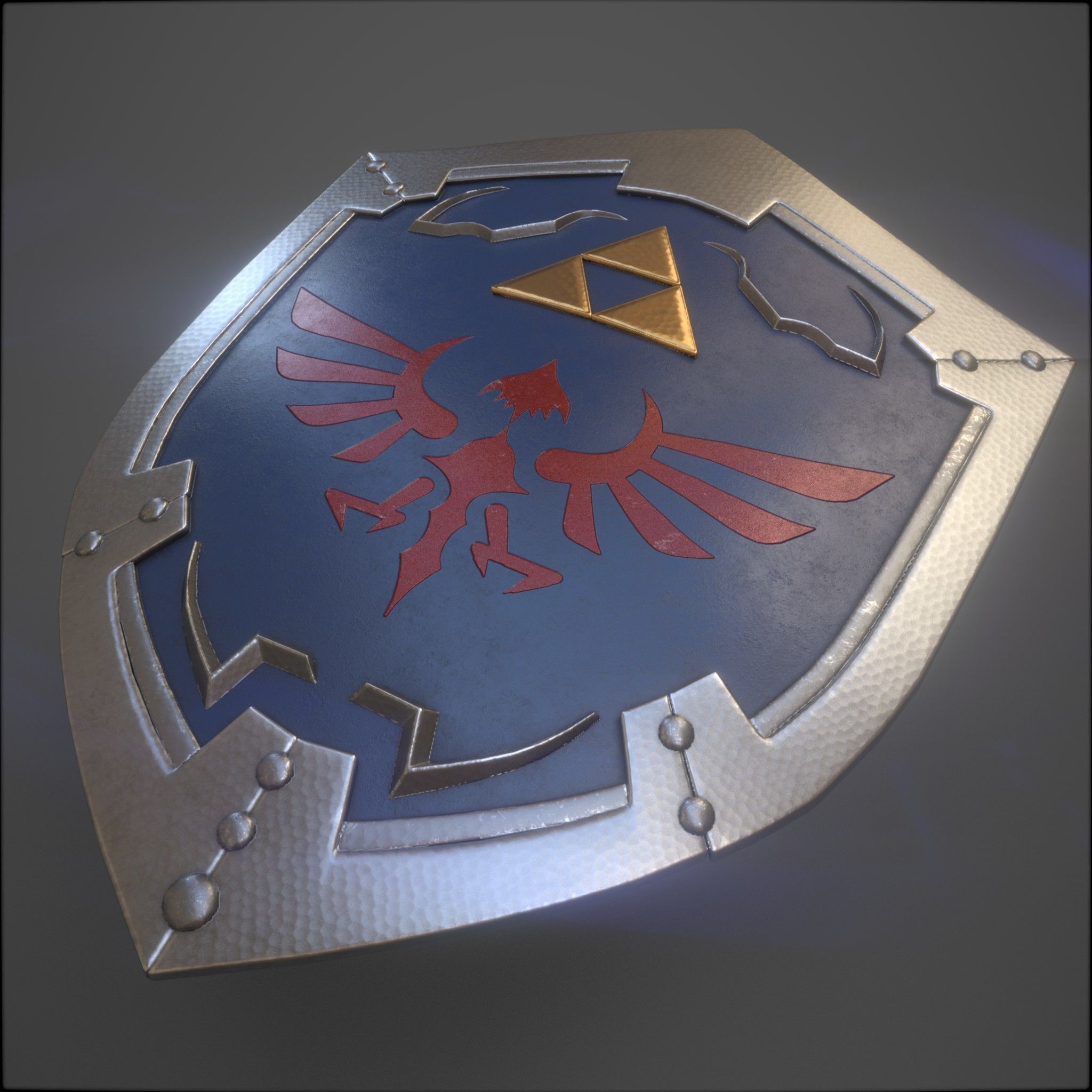 HYLIAN SHIELD THE LEGEND OF ZELDA UE4 Low-poly 3D model_1