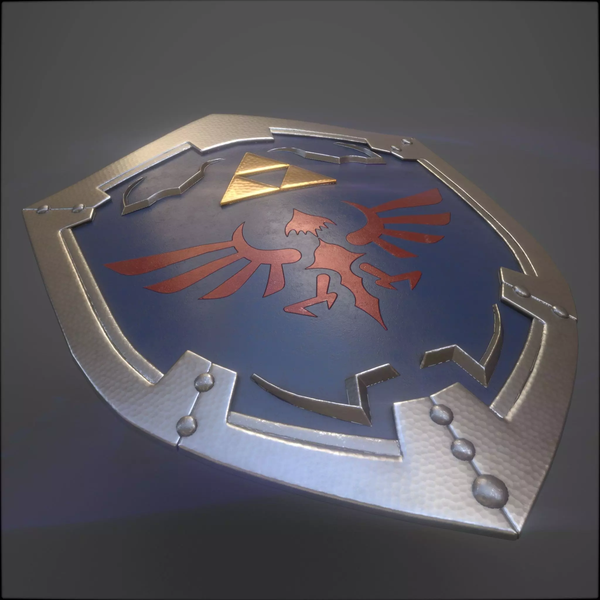 HYLIAN SHIELD THE LEGEND OF ZELDA UE4 Low-poly 3D model_0