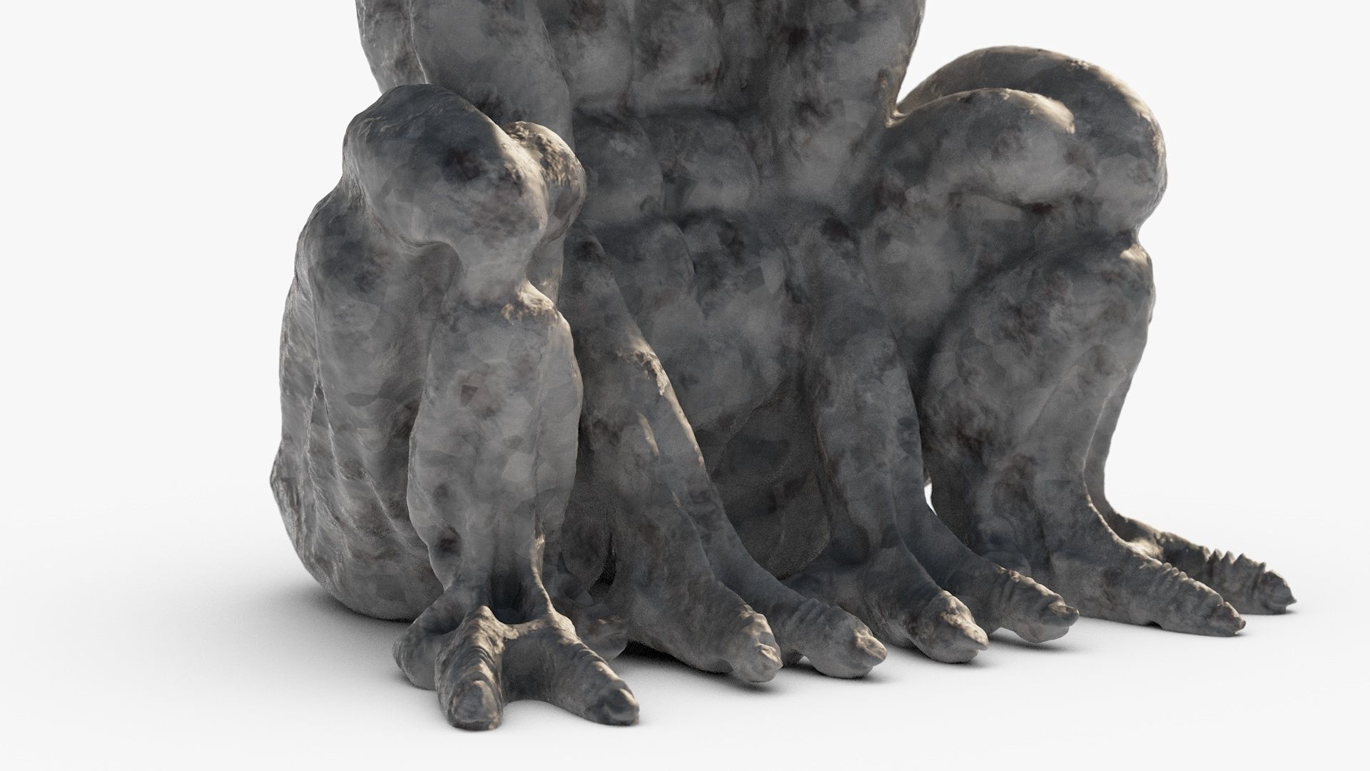 Gargoyl 01 Low-poly 3D model_6