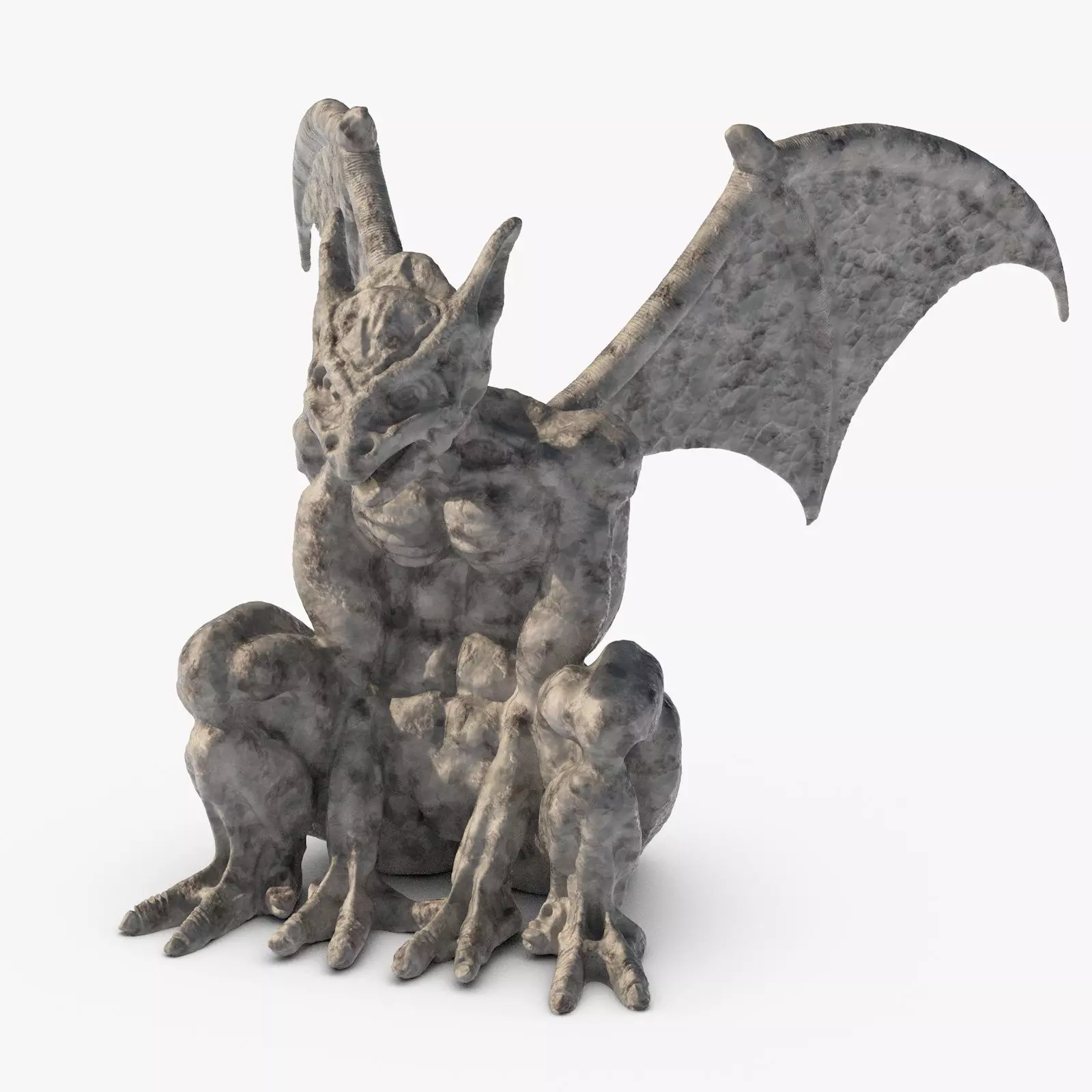 Gargoyl 01 Low-poly 3D model_0