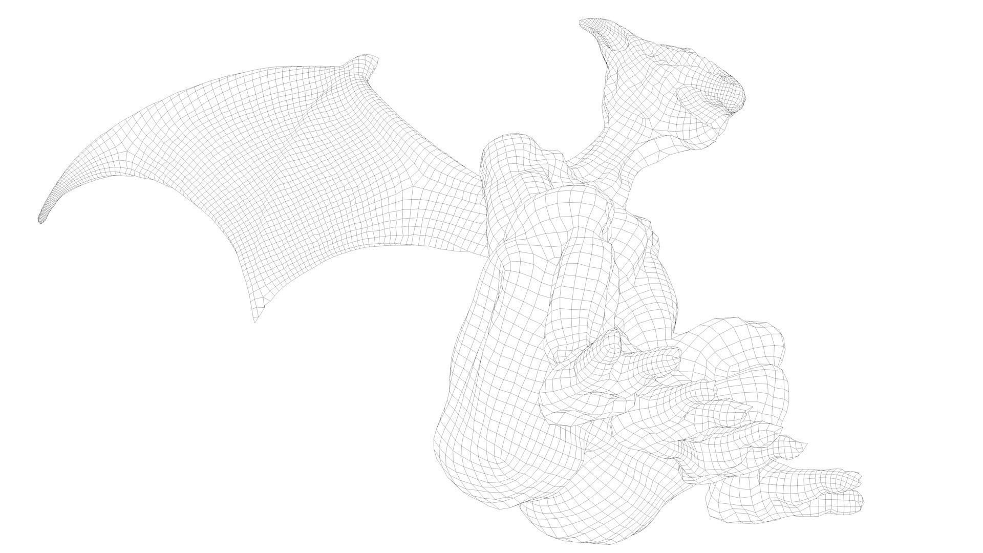 Gargoyl 01 Low-poly 3D model_13