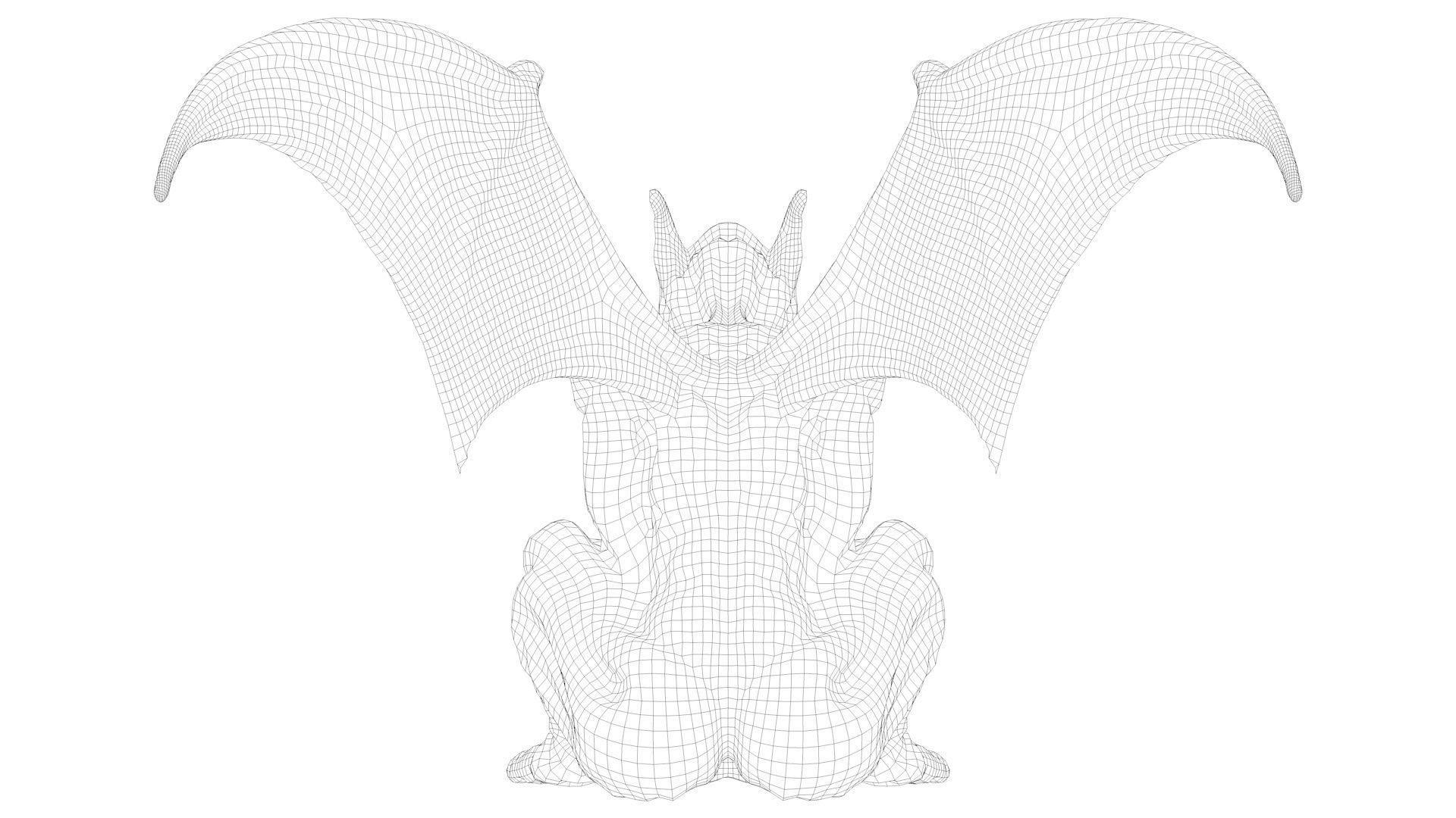 Gargoyl 01 Low-poly 3D model_11