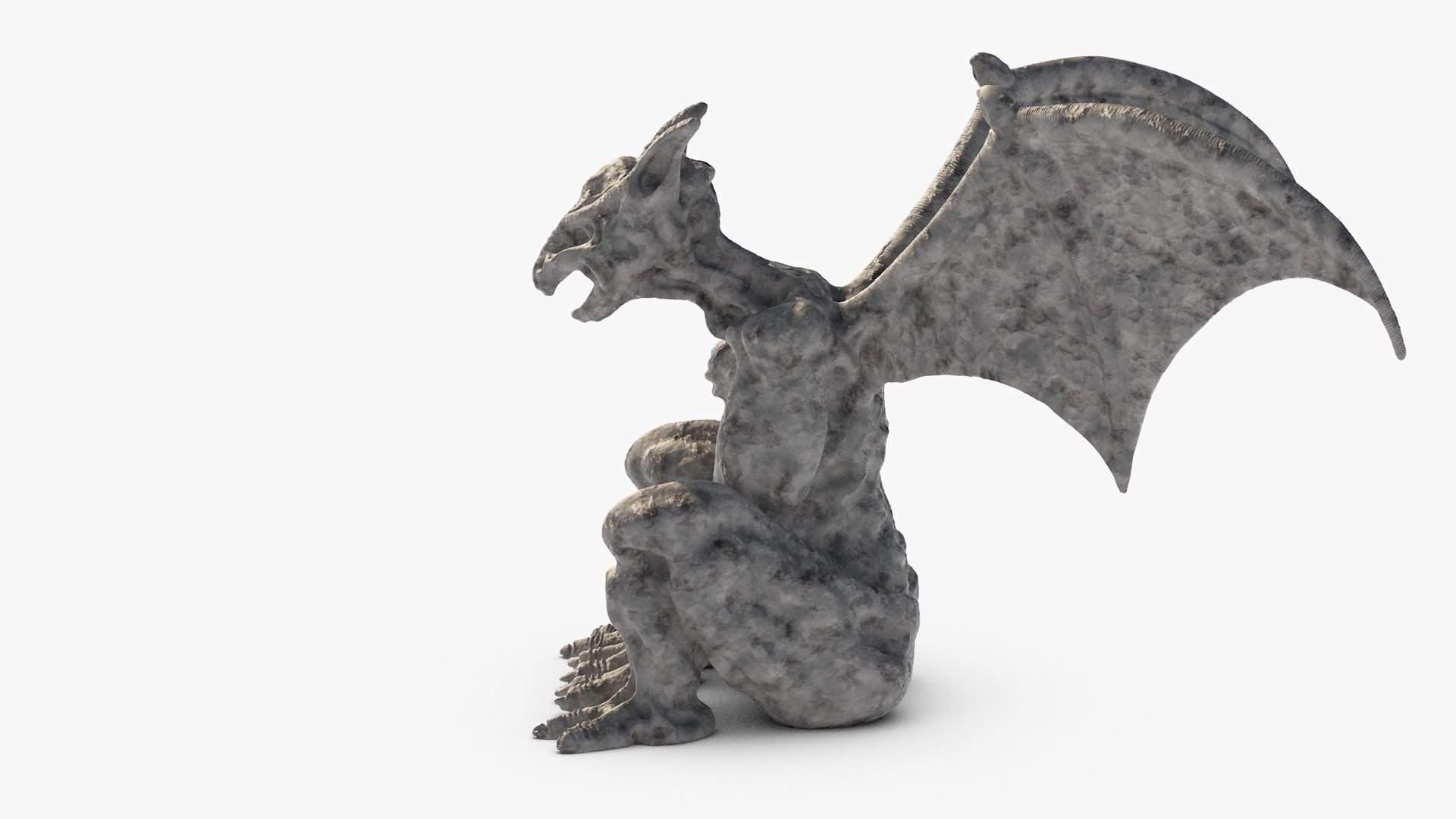 Gargoyl 01 Low-poly 3D model_1