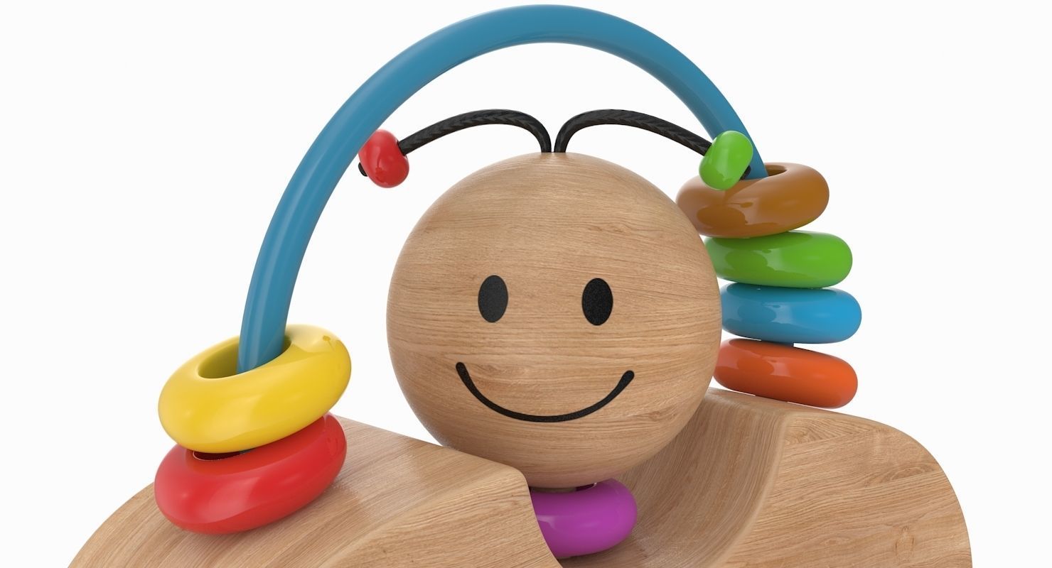 Wooden Car Low-poly 3D model_6