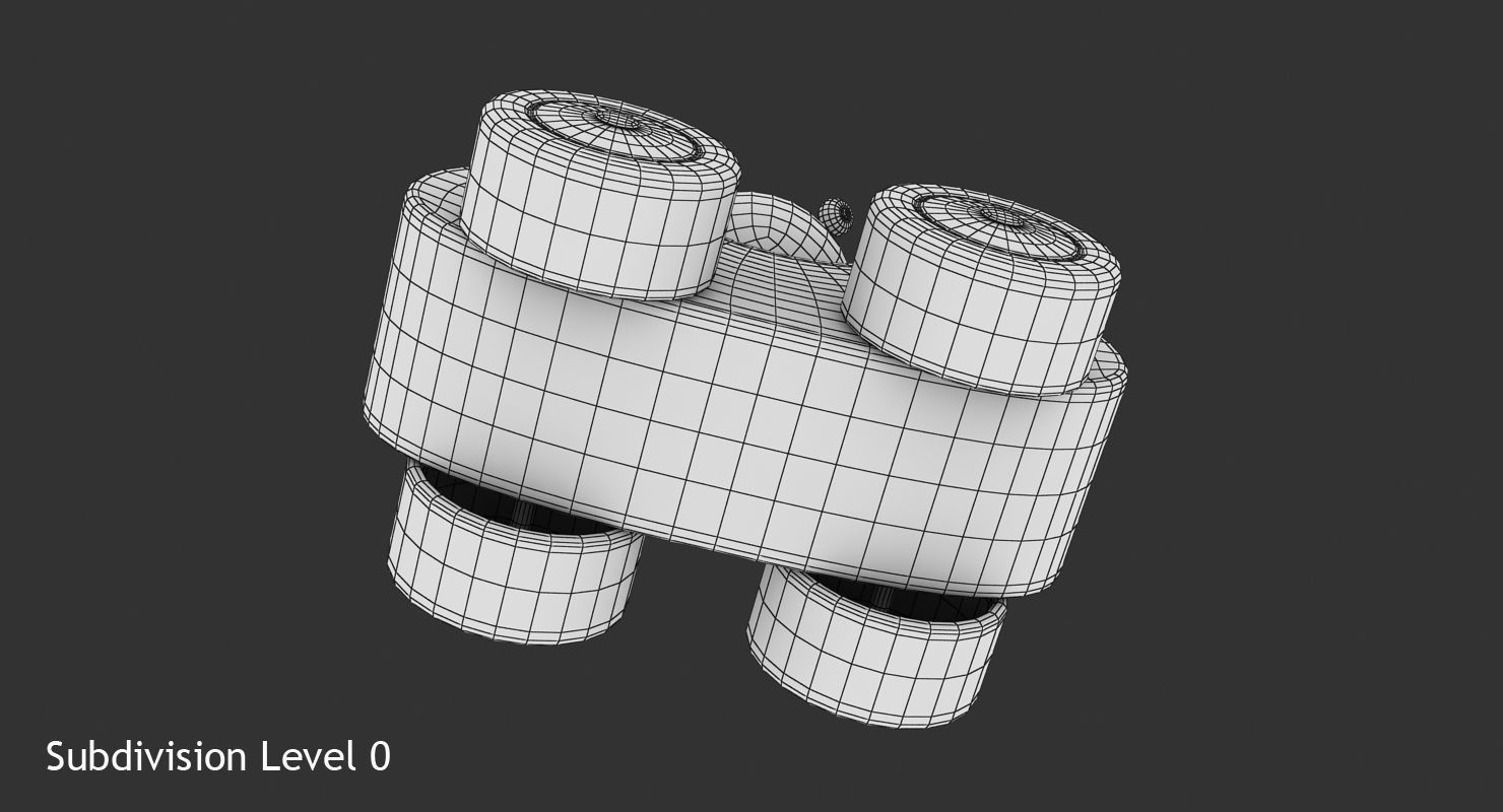 Wooden Car Low-poly 3D model_11