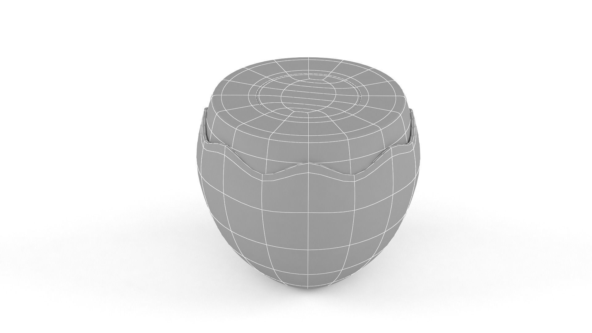 Egg Shaped Chair Table Cute Furniture Coffee Stool 3D model_7