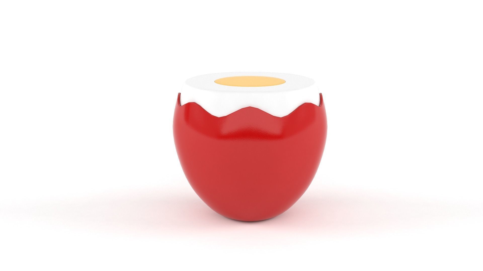 Egg Shaped Chair Table Cute Furniture Coffee Stool 3D model_5