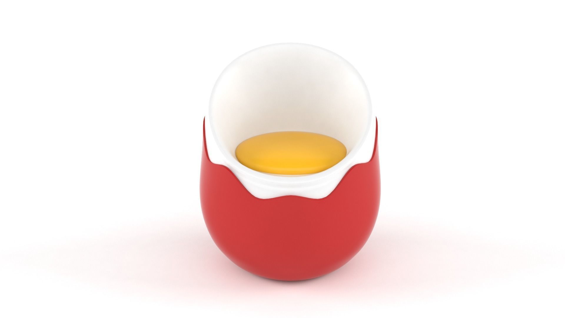 Egg Shaped Chair Table Cute Furniture Coffee Stool 3D model_3