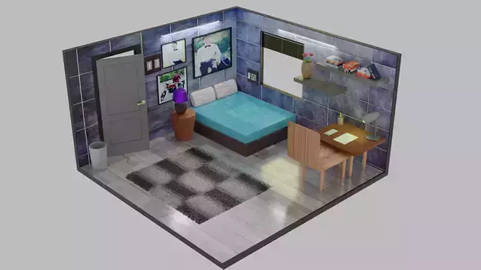 Isometric 3D Room 3D model