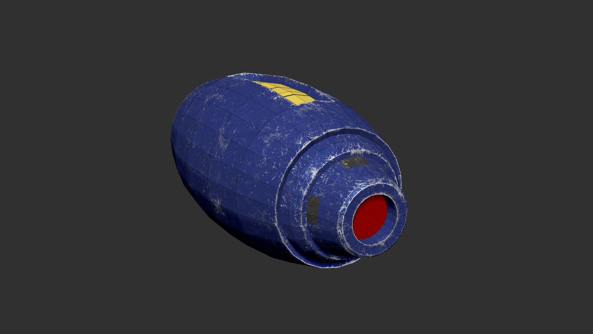 Mega Buster Megaman - Hand Cannon - SciFi Blast Weapon Low-poly 3D model_10