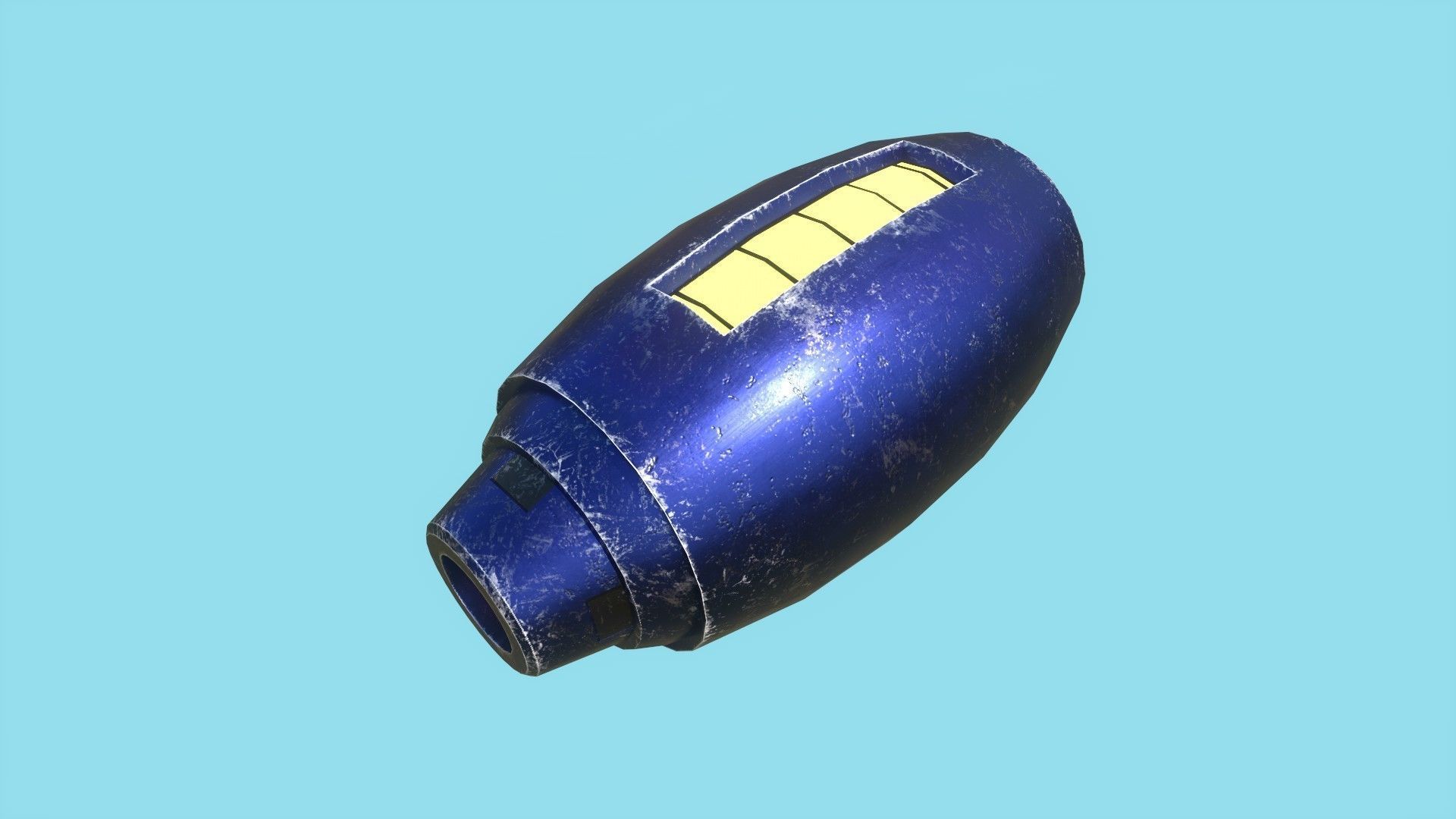 Mega Buster Megaman - Hand Cannon - SciFi Blast Weapon Low-poly 3D model_1