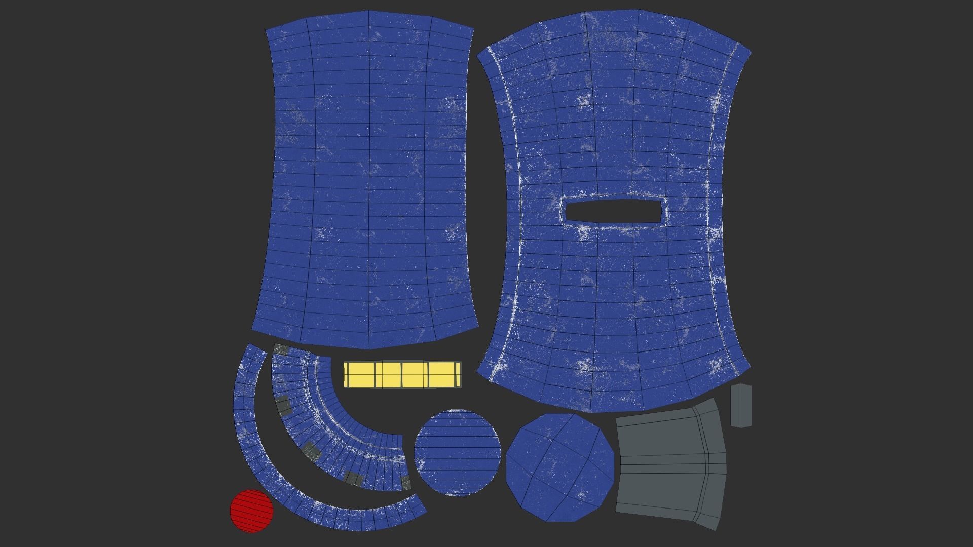 Mega Buster Megaman - Hand Cannon - SciFi Blast Weapon Low-poly 3D model_13