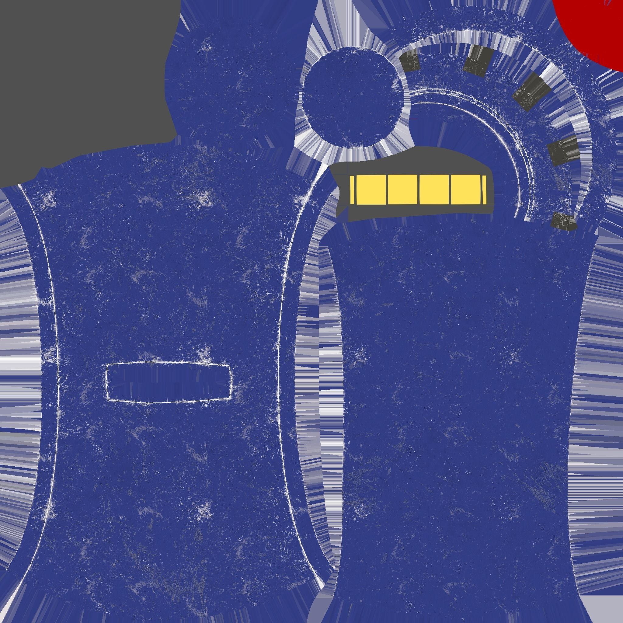 Mega Buster Megaman - Hand Cannon - SciFi Blast Weapon Low-poly 3D model_14