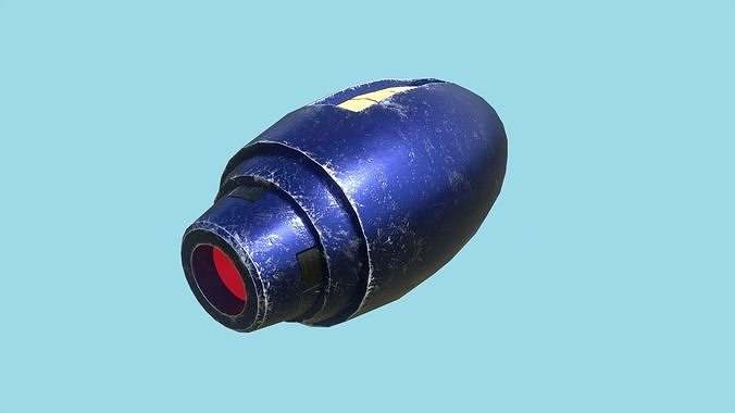 Mega Buster Megaman - Hand Cannon - SciFi Blast Weapon Low-poly 3D model