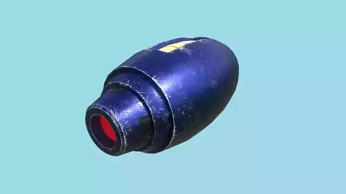 Mega Buster Megaman - Hand Cannon - SciFi Blast Weapon Low-poly 3D model