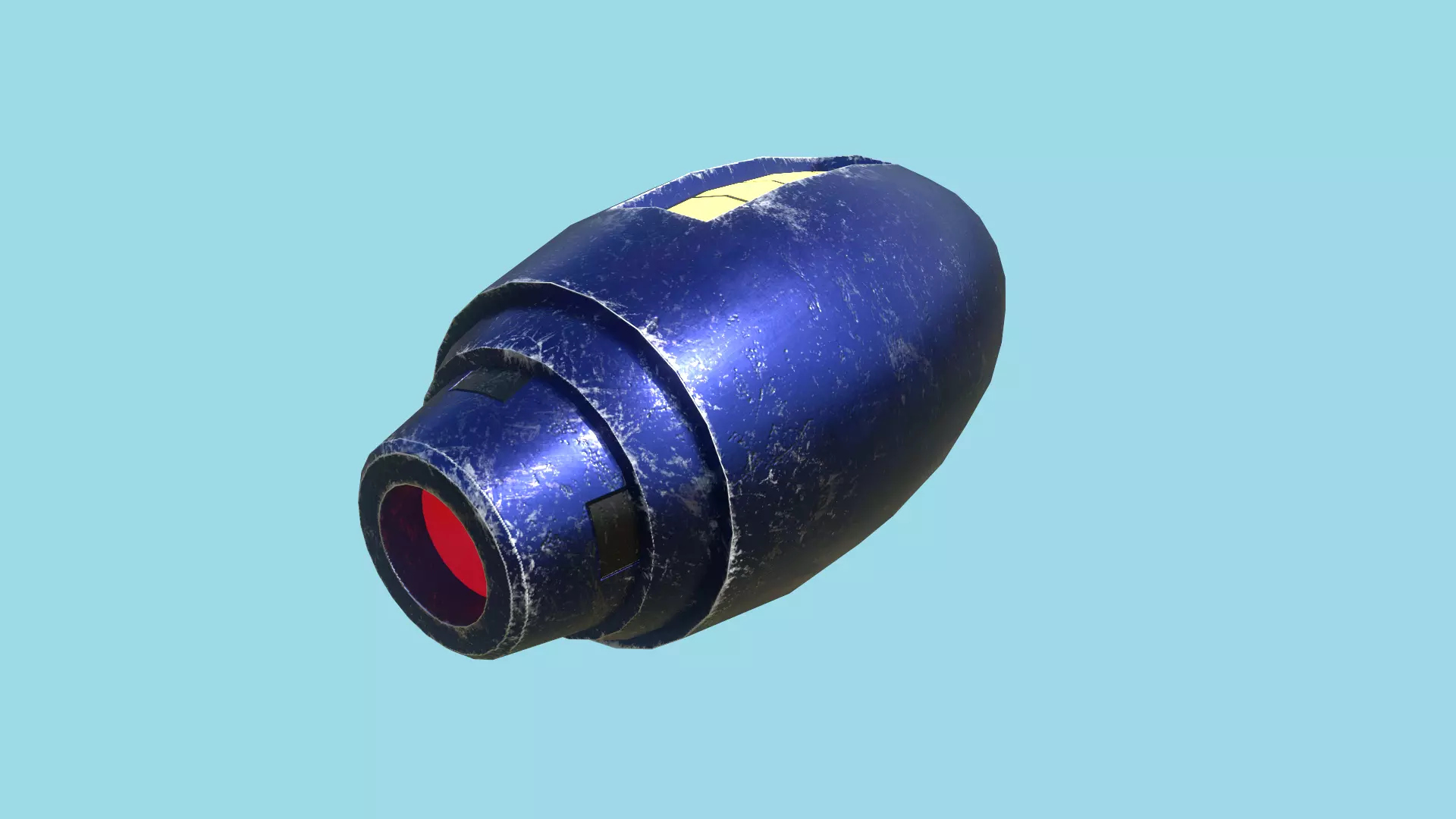 Mega Buster Megaman - Hand Cannon - SciFi Blast Weapon Low-poly 3D model_0