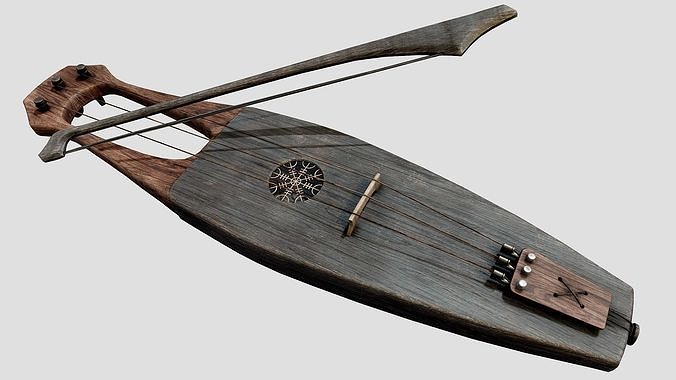 Jouhikko - Tagelharpa - PBR Low-poly 3D model