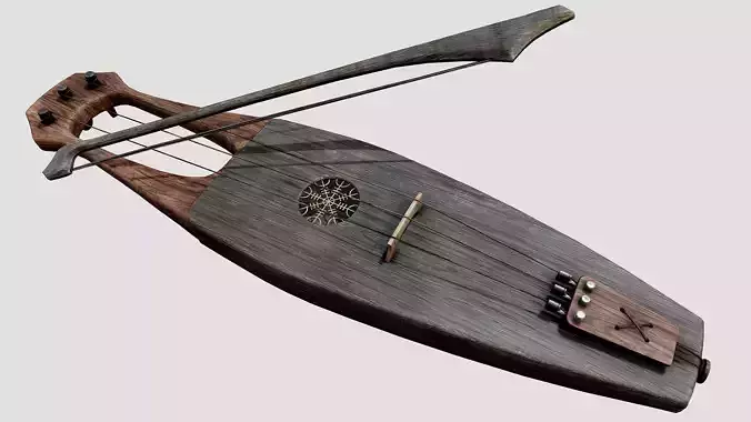 Jouhikko - Tagelharpa - PBR Low-poly 3D model