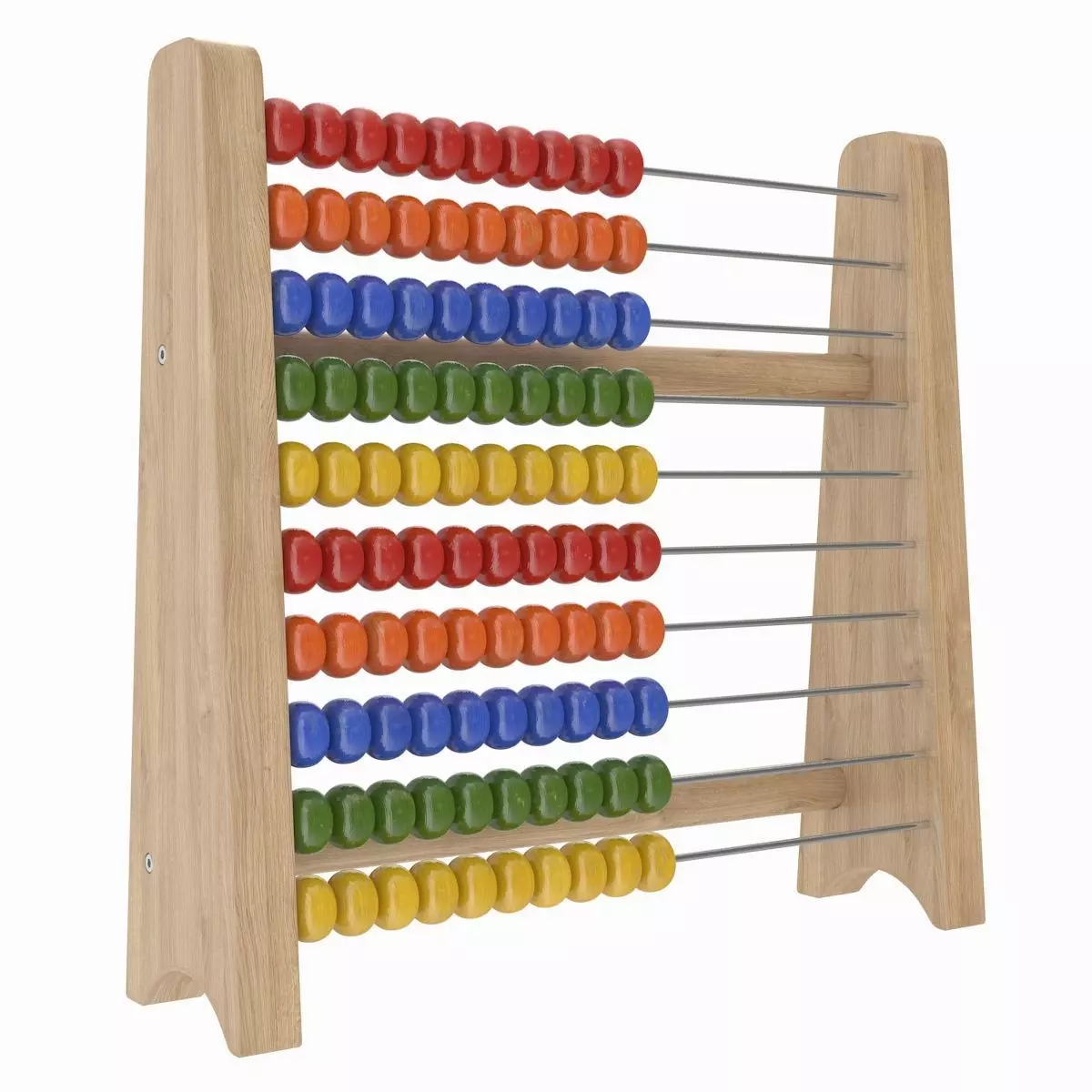Abacus wooden Low-poly 3D model