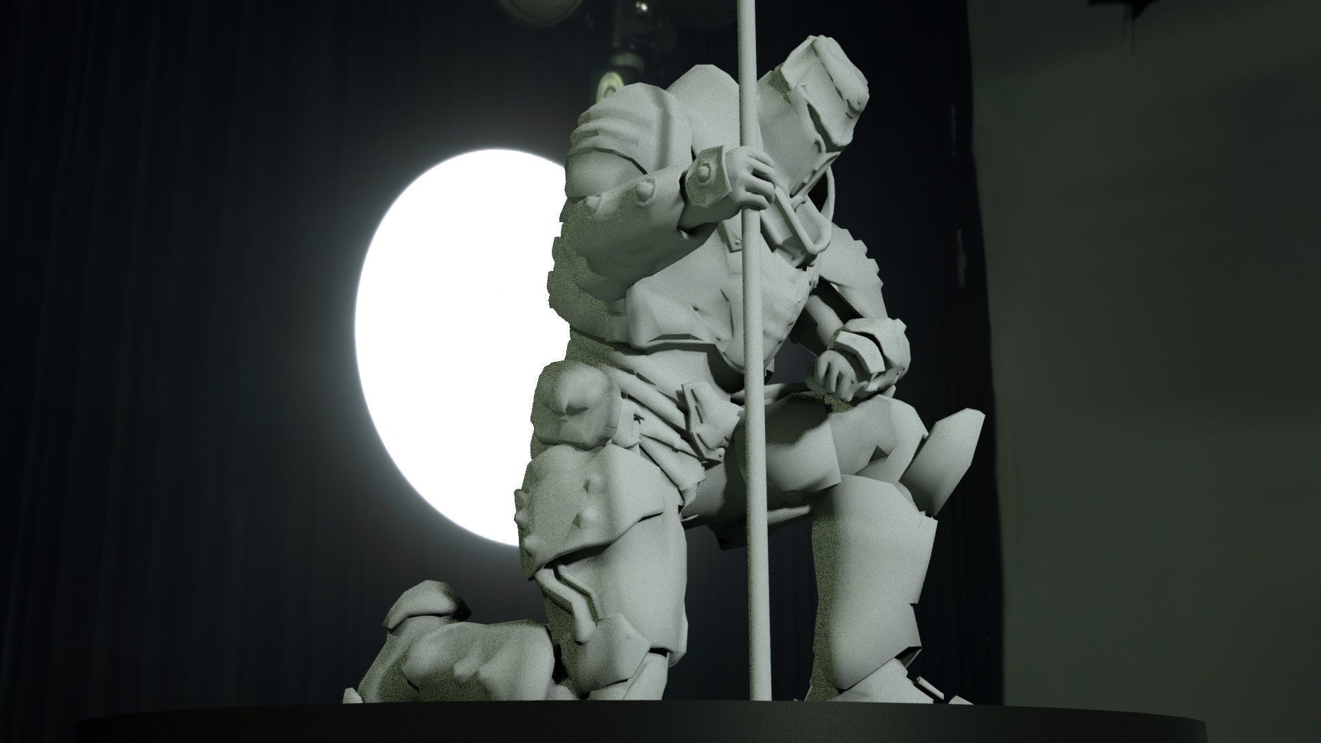 Doom Eternal - Night Knight Statue 3D print model_3