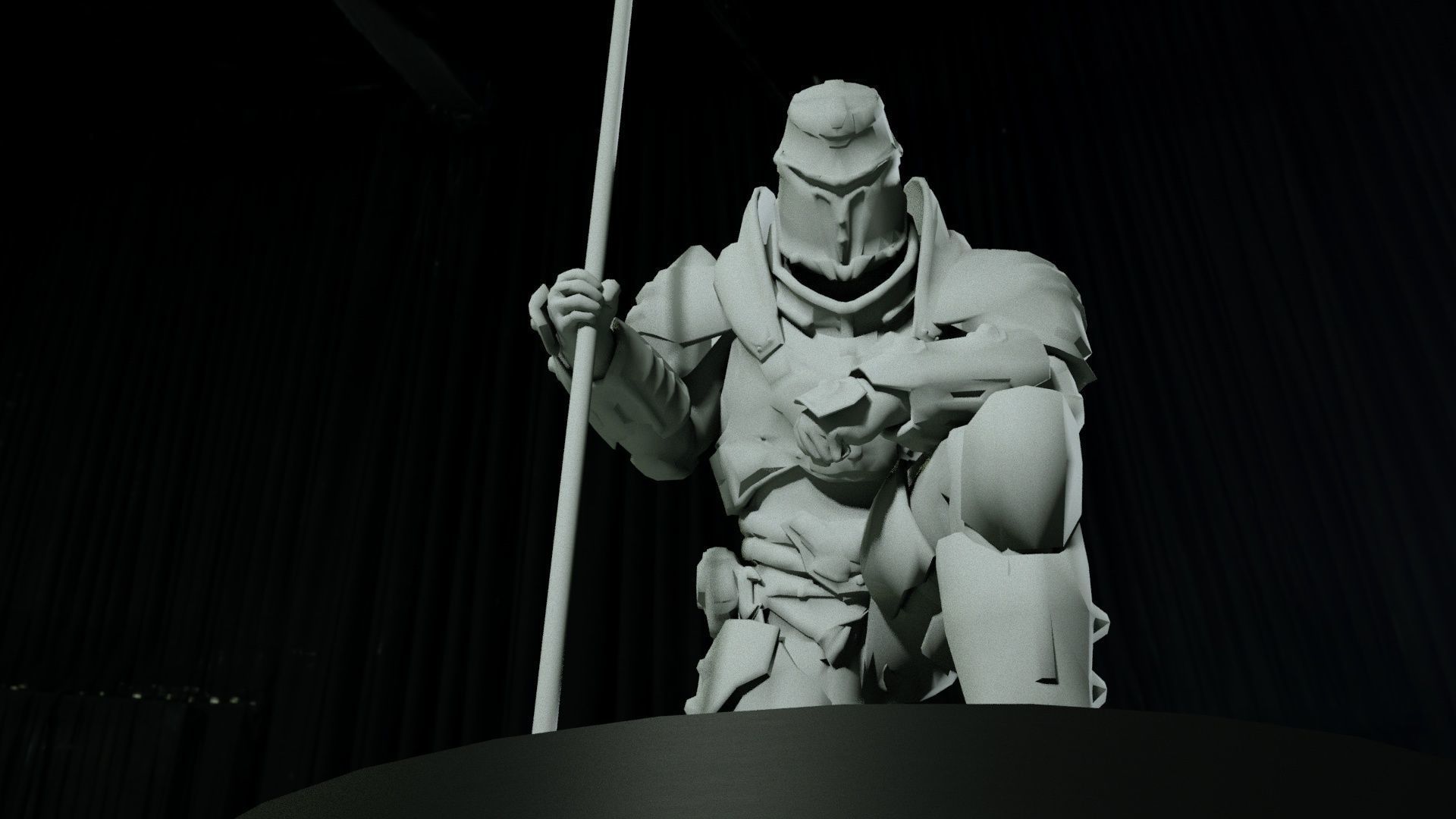 Doom Eternal - Night Knight Statue 3D print model_2