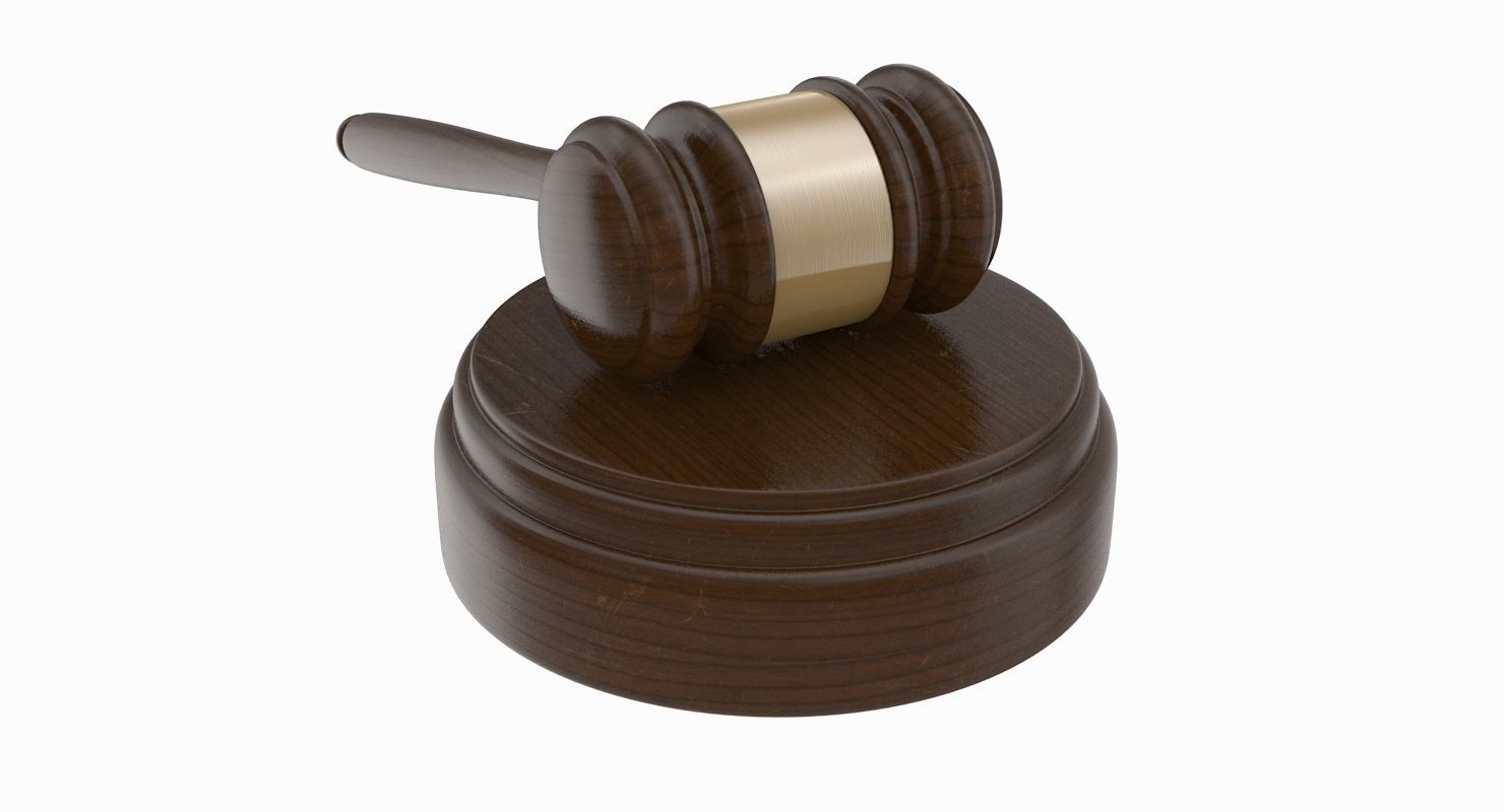 Gavel Low-poly 3D model_4