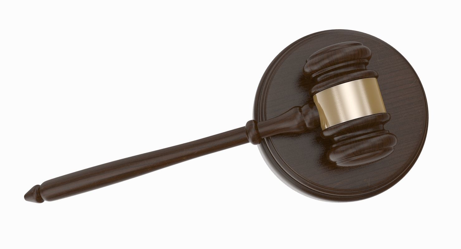 Gavel Low-poly 3D model_7