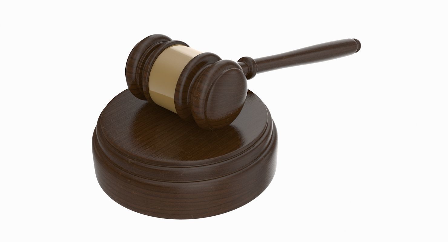 Gavel Low-poly 3D model_5