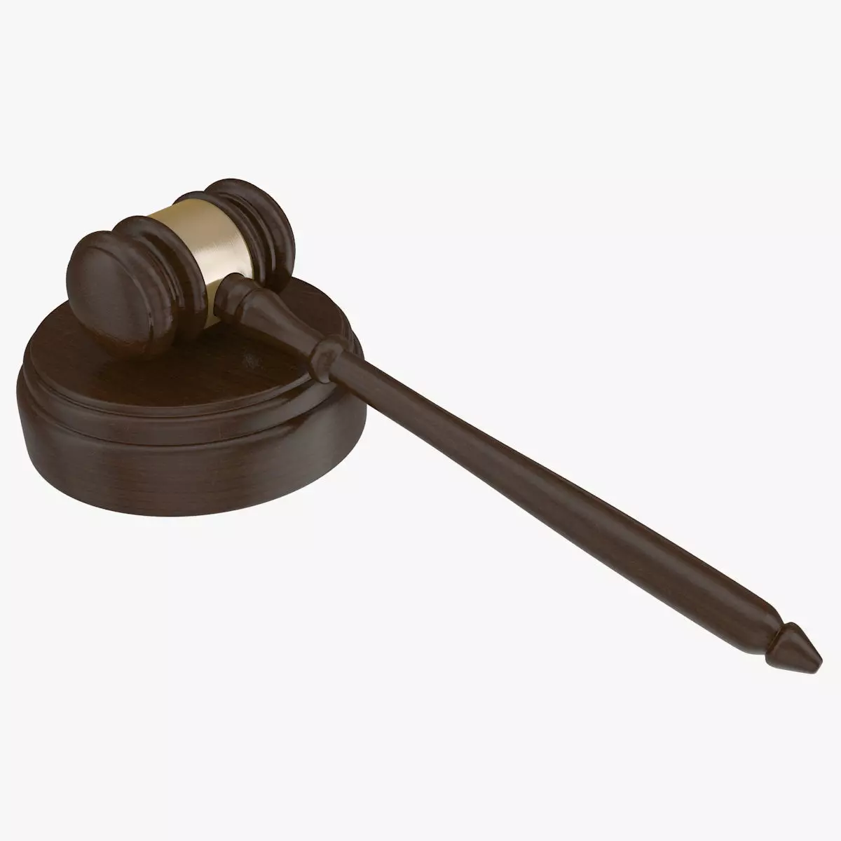 Gavel Low-poly 3D model_0
