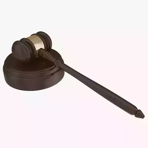 Gavel Low-poly 3D model
