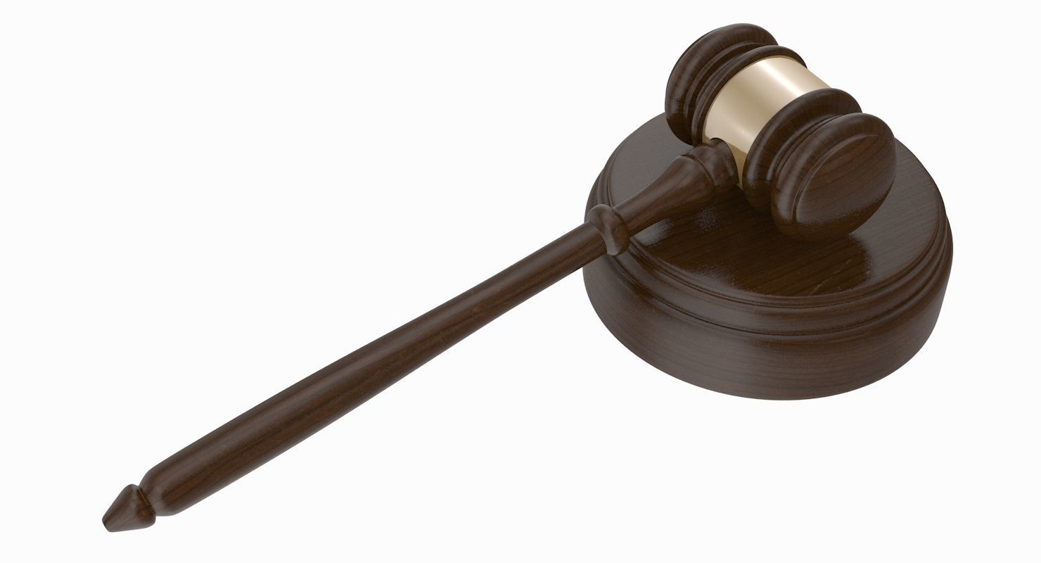 Gavel Low-poly 3D model_3