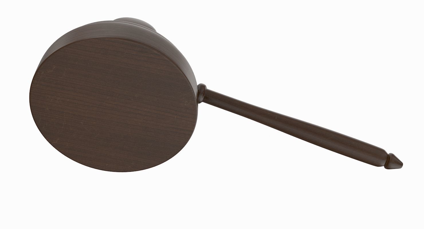 Gavel Low-poly 3D model_6