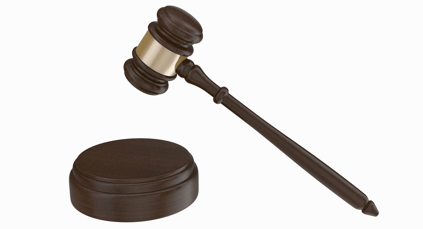 Gavel Low-poly 3D model_8