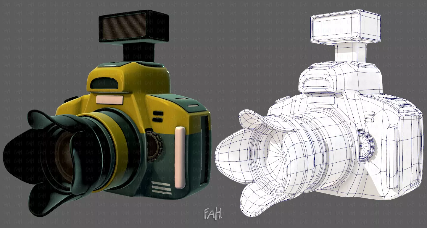 Camera cartoon V01 Low-poly 3D model