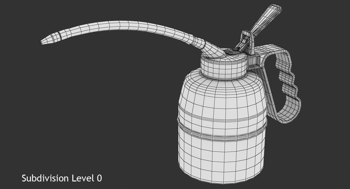 Oil Can Low-poly 3D model_9
