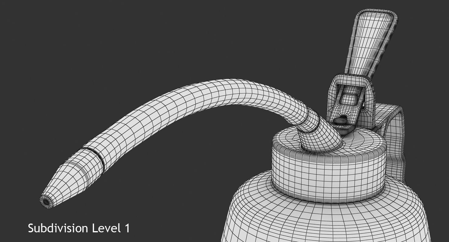 Oil Can Low-poly 3D model_14