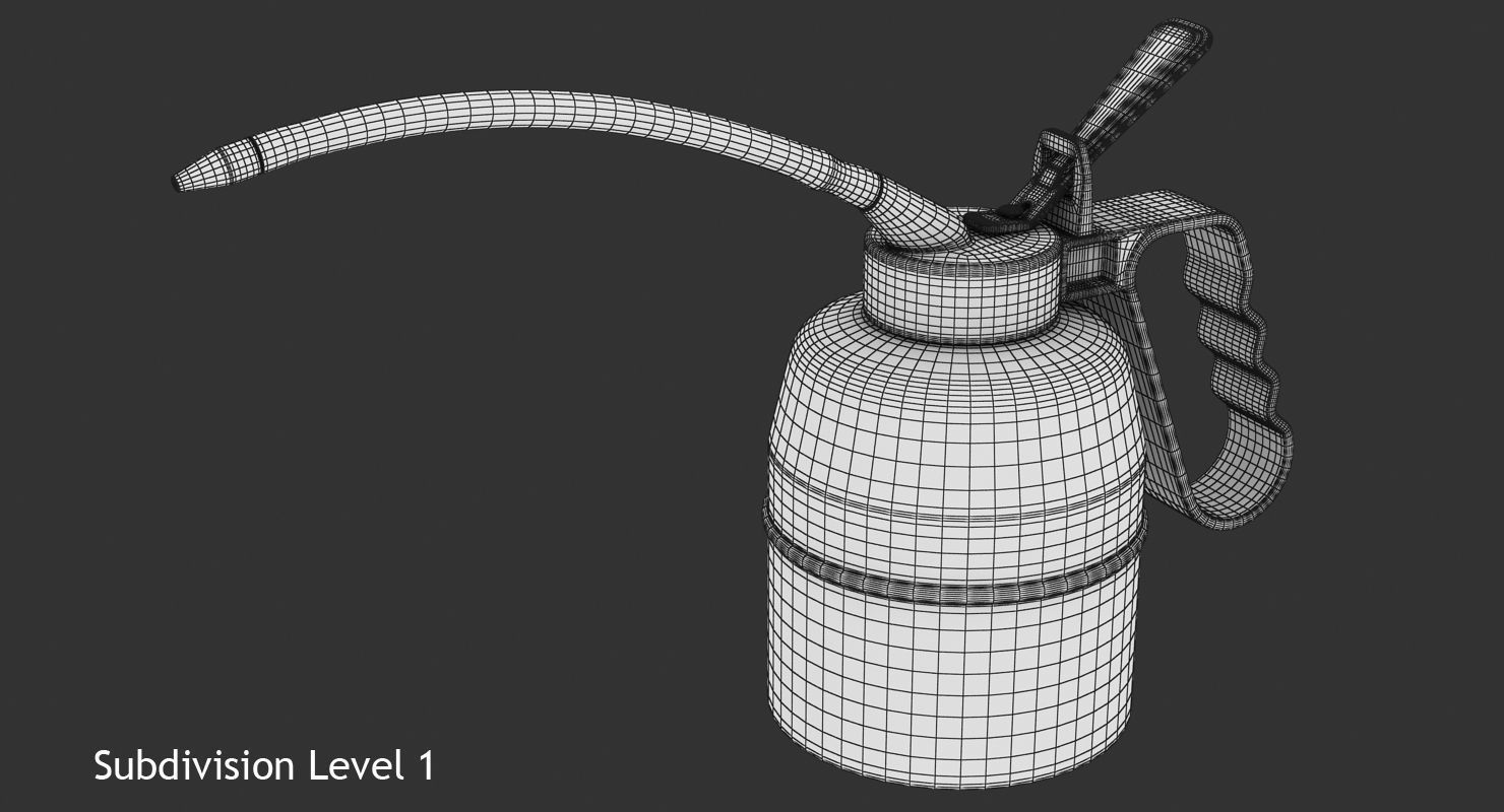 Oil Can Low-poly 3D model_10