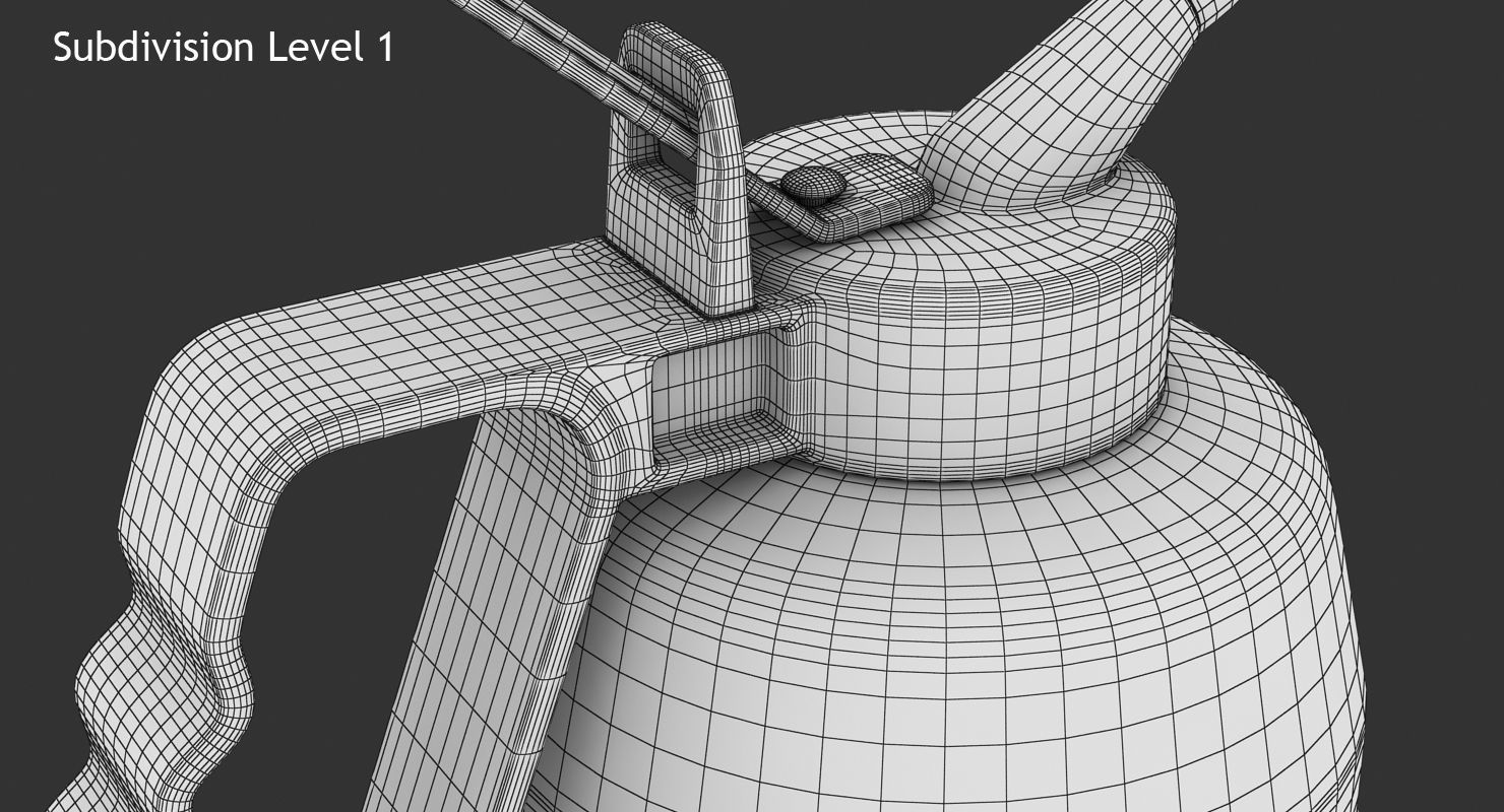 Oil Can Low-poly 3D model_12