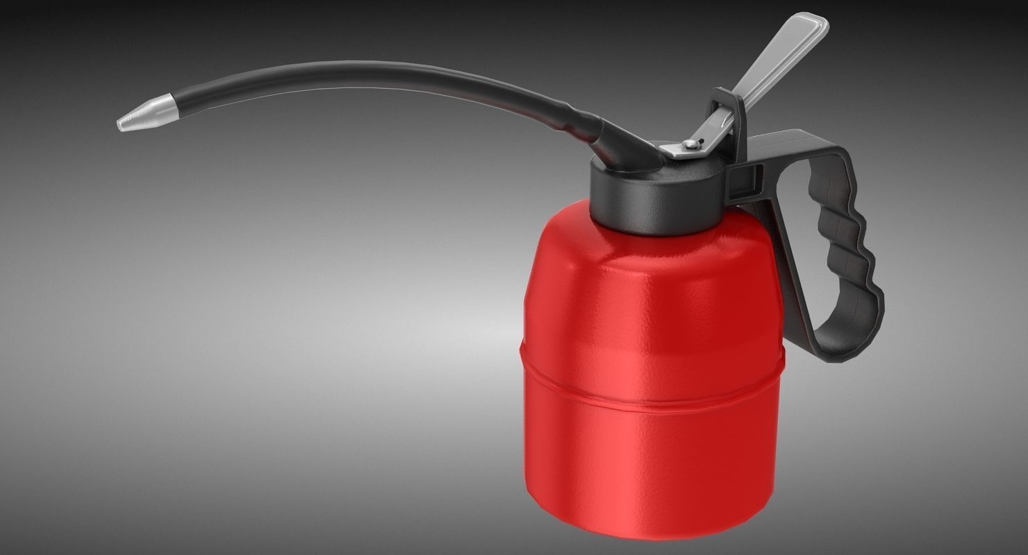 Oil Can Low-poly 3D model_2