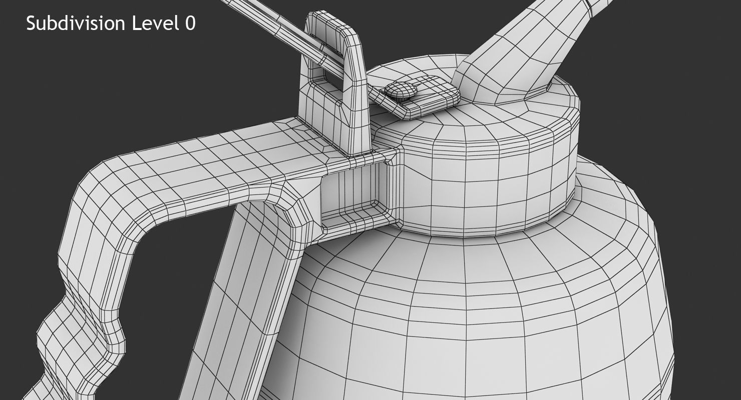 Oil Can Low-poly 3D model_11